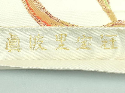 平和屋本店■極上　龍村美術織物　たつむら　六通柄　本袋帯　眞波里宝冠　金糸　逸品　DZAA5296kh5