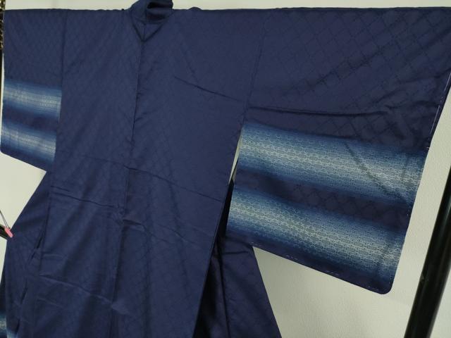 平和屋本店■極上　藍造り国選定無形文化財　藍師・佐藤昭人　訪問着　花織　逸品　未使用　DZAA5336kh5