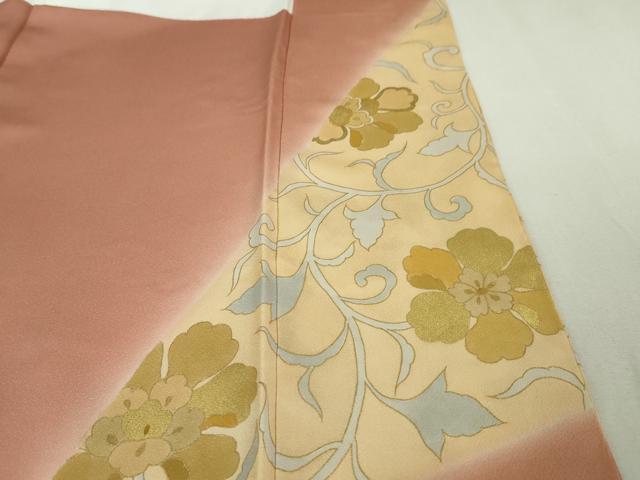 平和屋本店□極上 創業460年・千總 色留袖 駒刺繍 花唐草