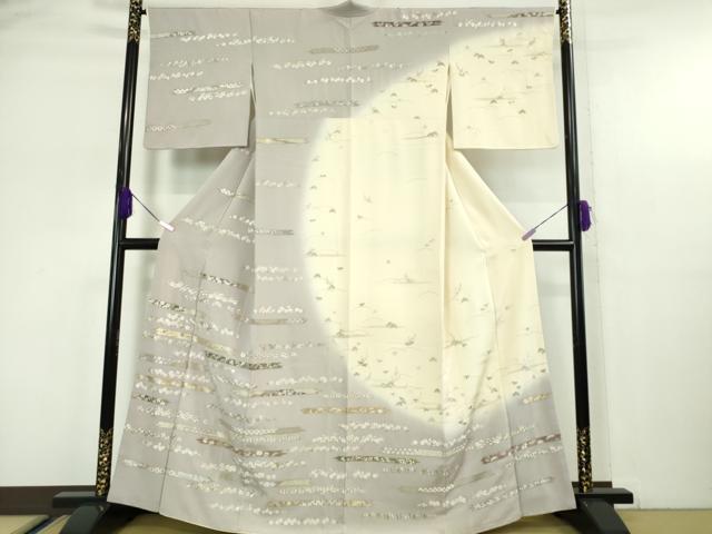 平和屋本店■極上　訪問着　総刺繍　吉祥花文　金糸　逸品　DZAA5351kh5