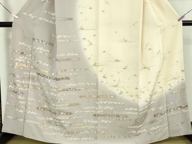 平和屋本店■極上　訪問着　総刺繍　吉祥花文　金糸　逸品　DZAA5351kh5