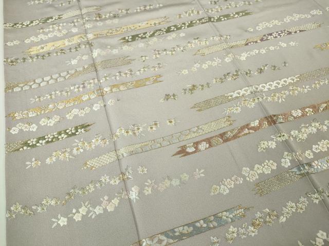 平和屋本店■極上　訪問着　総刺繍　吉祥花文　金糸　逸品　DZAA5351kh5