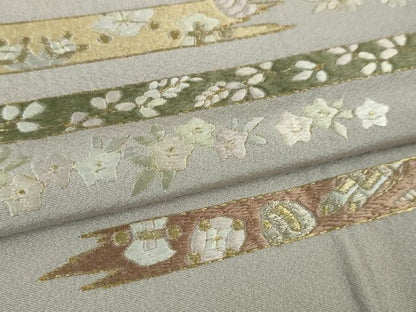 平和屋本店■極上　訪問着　総刺繍　吉祥花文　金糸　逸品　DZAA5351kh5