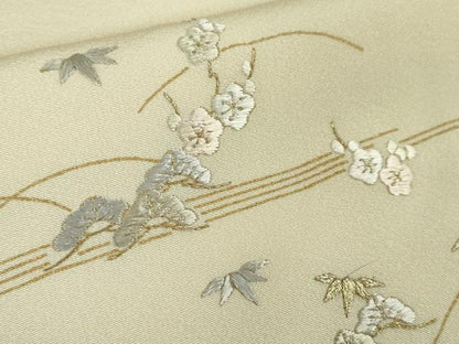 平和屋本店■極上　訪問着　総刺繍　吉祥花文　金糸　逸品　DZAA5351kh5