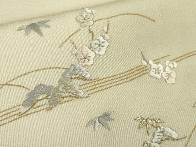 平和屋本店■極上　訪問着　総刺繍　吉祥花文　金糸　逸品　DZAA5351kh5