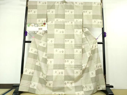平和屋本店▽極上 結城紬・長襦袢(無双仕立て)セット 単衣 京友禅 ふくろう 梟 証紙付き 逸品 未使用 DZAA5355kh5