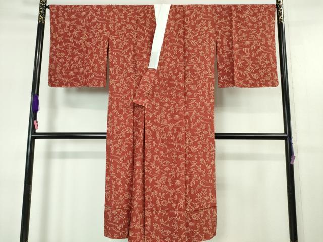 平和屋本店▽極上 結城紬・長襦袢(無双仕立て)セット 単衣 京友禅 ふくろう 梟 証紙付き 逸品 未使用 DZAA5355kh5
