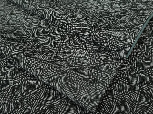 平和屋本店●極上 江戸小紋 鮫小紋柄 黒地 ロング丈 逸品 DZAA5368kh5