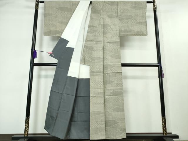 平和屋本店■極上　本場結城紬　重要無形文化財　100亀甲　名物裂　三越扱い　逸品　未使用　DZAA5370kh5