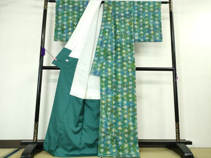 平和屋本店■極上　菅原工房　菅原結作　漢方染紬　絞り　逸品　未使用　DZAA5373kh5