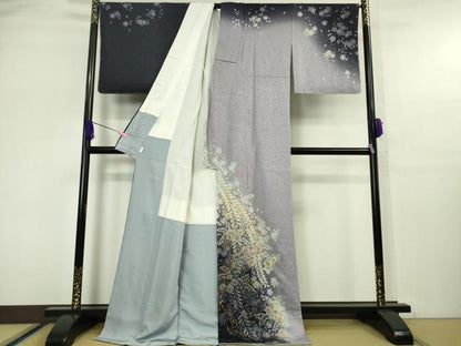 平和屋本店■極上　吉乃一廉　幻の辻が花　訪問着　暈し染め　金彩　銀通し地　逸品　未使用　DZAA5380kh5