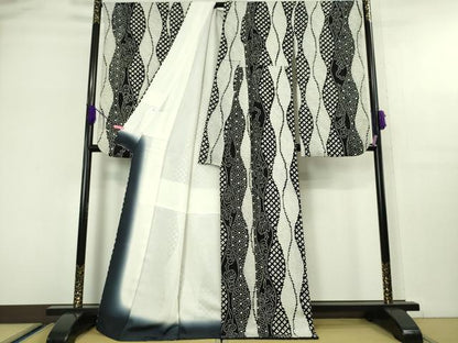 平和屋本店■極上　本疋田絞り　小振袖　立涌　蔦の葉　麻の葉　逸品　DZAA5382kh5