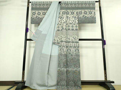 平和屋本店■極上　中国三大刺繍　スワトウ刺繍　汕頭刺繍　訪問着　鳳凰更紗花文　暈し染め　金彩　さが美扱い　逸品　DZAA5383kh5
