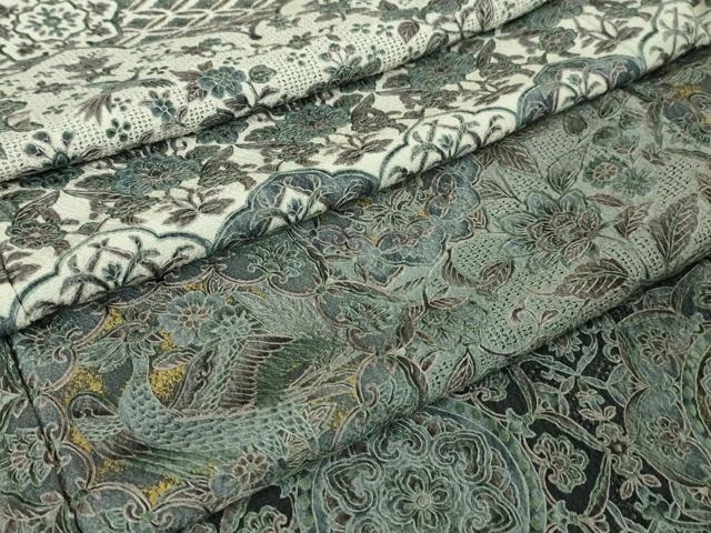 平和屋本店■極上　中国三大刺繍　スワトウ刺繍　汕頭刺繍　訪問着　鳳凰更紗花文　暈し染め　金彩　さが美扱い　逸品　DZAA5383kh5