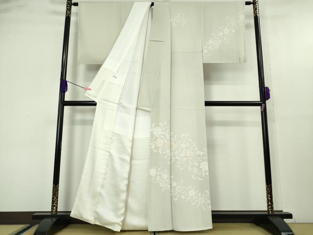 平和屋本店■極上　訪問着　更紗葡萄唐草文　砂色地　金彩　逸品　未使用　DZAA5386kh5