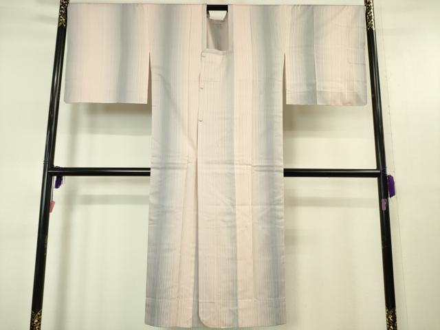 平和屋本店■極上 伝統工芸士 絣加工士 徳永弘 道行コート 雨コート 単衣 ロング丈 暈し染 三井織物謹製 反端付き 逸品 未使用 DZAA5391kh5