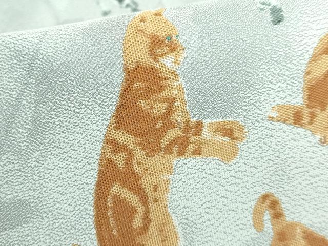 平和屋本店■極上　西陣　とみや織物謹製　とみや帯　太鼓柄袋帯　猫　証紙付き　逸品　DZAA5462kh5