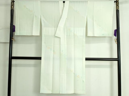 平和屋本店●上質な長襦袢 無双仕立て 枝花文 逸品 未使用 DZAA5504kh5