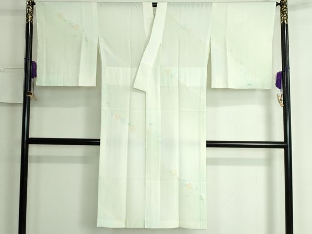 平和屋本店●上質な長襦袢 無双仕立て 枝花文 逸品 未使用 DZAA5504kh5