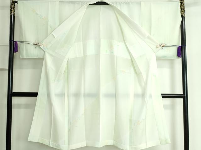 平和屋本店●上質な長襦袢 無双仕立て 枝花文 逸品 未使用 DZAA5504kh5