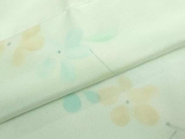平和屋本店●上質な長襦袢 無双仕立て 枝花文 逸品 未使用 DZAA5504kh5