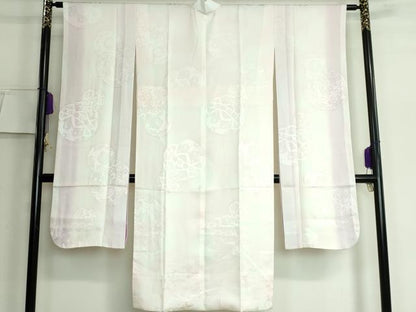平和屋本店●振袖用長襦袢 袷 花毬地紋 逸品 未使用 DZAA5508kh5