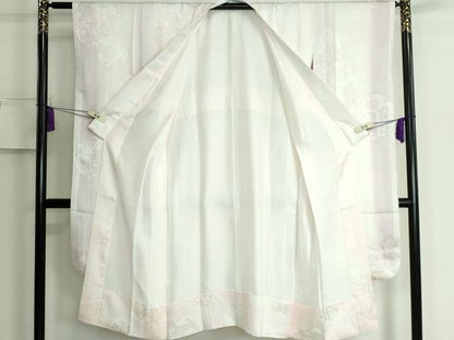 平和屋本店●振袖用長襦袢 袷 花毬地紋 逸品 未使用 DZAA5508kh5