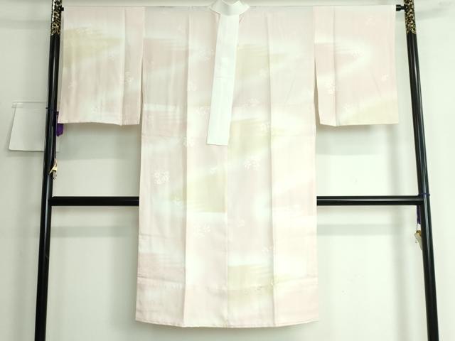 平和屋本店○上質な長襦袢 無双仕立て 花丸地紋 暈し染め ます