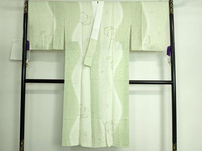 平和屋本店■上質な長襦袢　袷　作家物　京爛慢　舞花文　暈し染め　逸品　未使用　DZAA5520kh5