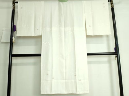 平和屋本店●上質な長襦袢　無双仕立て　刺繍　舞蝶文　半衿刺繍　蒸栗色地　鈴乃屋扱い　逸品　DZAA5528kh5