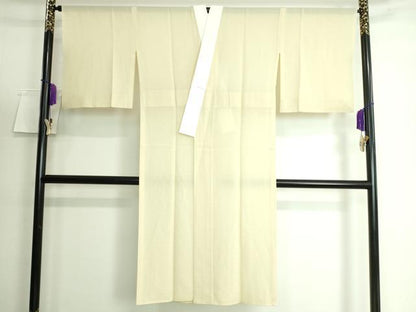 平和屋本店■夏物　長襦袢　変わり絽　淡黄色　逸品　DZAA5529kh5