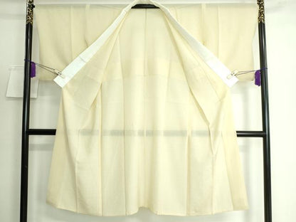 平和屋本店■夏物　長襦袢　変わり絽　淡黄色　逸品　DZAA5529kh5