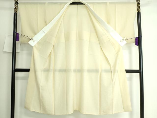 平和屋本店■夏物　長襦袢　変わり絽　淡黄色　逸品　DZAA5529kh5