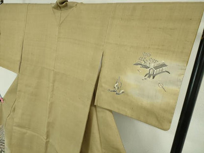 平和屋本店■極上　染織の名門　しょうざん  生紬　訪問着　浦島太郎　竜宮城　証紙付き　逸品　DZAA5532kh5