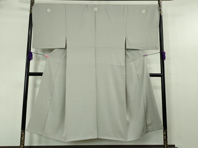 平和屋本店■極上　男性　色紋付　羽織セット　白鼠色　逸品　DZAA5534kh5