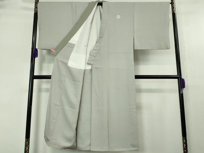 平和屋本店■極上　男性　色紋付　羽織セット　白鼠色　逸品　DZAA5534kh5