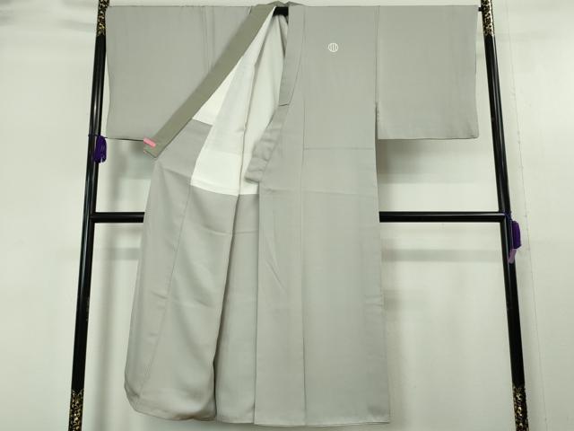 平和屋本店■極上　男性　色紋付　羽織セット　白鼠色　逸品　DZAA5534kh5