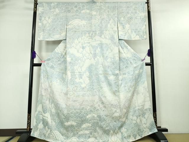 平和屋本店■極上　名門　藤娘きぬたや・総絞り　訪問着　吉祥花風景　暈し染め　逸品　DZAA5546kh5