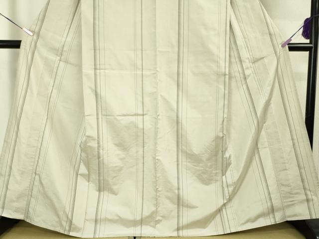 平和屋本店▽極上 本場縞大島紬 単衣 古代染色純植物染 宮之原織物 亜麻色地 染の近江謹製 証紙付き 逸品 未使用 DZAA5558kh5
