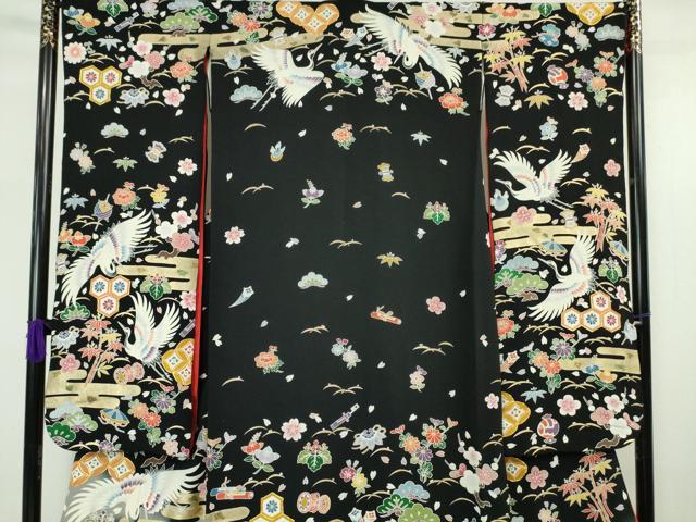 平和屋本店○極上 お引きずり 引き振袖 舞妓 芸妓 衣装 友禅 駒刺繍