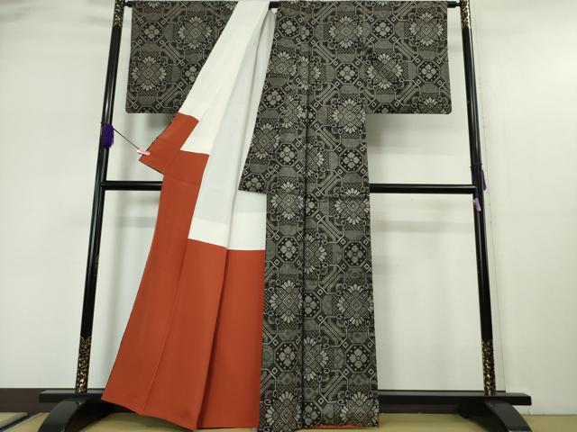 平和屋本店●希少 本場大島紬 龍郷絣 逸品 DZAA5593kh5