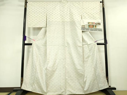 平和屋本店■極上　都喜ヱ門　本場大島紬　白大島　藤絹織物謹製　春を告げる　証紙付き　逸品　未使用　DZAA5600kh5