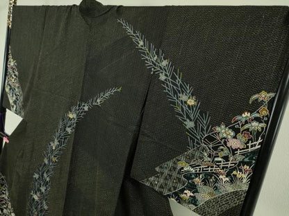 平和屋本店■極上　中国三大刺繍　スワトウ刺繍　汕頭刺繍　総刺繍　訪問着　風景花文　金糸　逸品　DZAA5608kh5