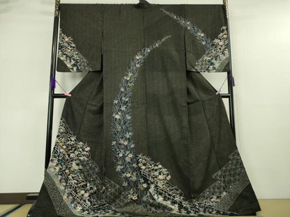 平和屋本店■極上　中国三大刺繍　スワトウ刺繍　汕頭刺繍　総刺繍　訪問着　風景花文　金糸　逸品　DZAA5608kh5