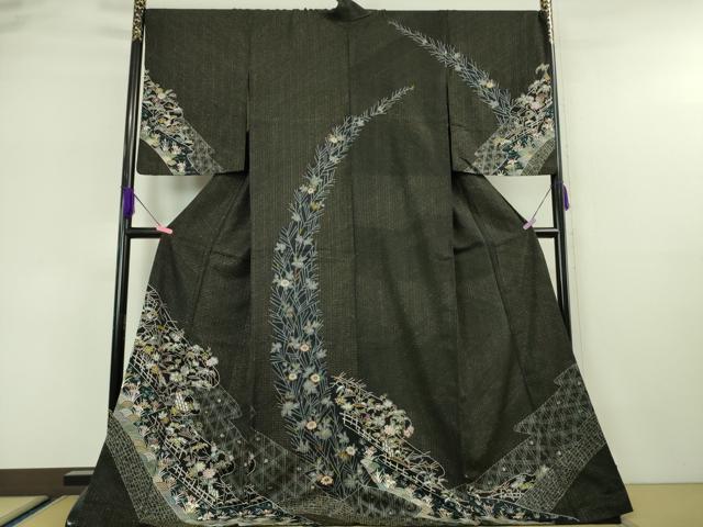 平和屋本店■極上　中国三大刺繍　スワトウ刺繍　汕頭刺繍　総刺繍　訪問着　風景花文　金糸　逸品　DZAA5608kh5