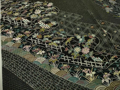 平和屋本店■極上　中国三大刺繍　スワトウ刺繍　汕頭刺繍　総刺繍　訪問着　風景花文　金糸　逸品　DZAA5608kh5