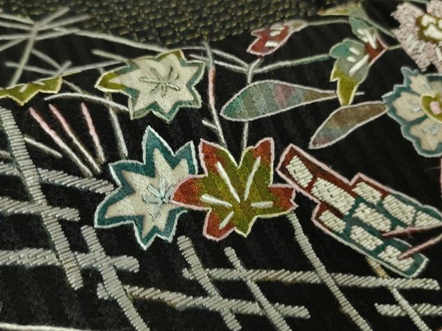 平和屋本店■極上　中国三大刺繍　スワトウ刺繍　汕頭刺繍　総刺繍　訪問着　風景花文　金糸　逸品　DZAA5608kh5