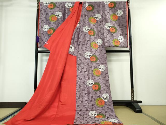 平和屋本店■希少　十二単　唐衣・表着・打衣・五衣　唐織　鳳凰華丸文　逸品　DZAA5609kh5