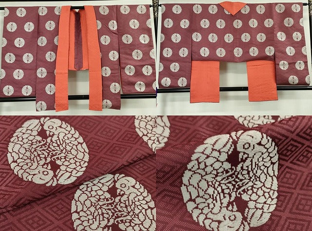 平和屋本店■希少　十二単　唐衣・表着・打衣・五衣　唐織　鳳凰華丸文　逸品　DZAA5609kh5
