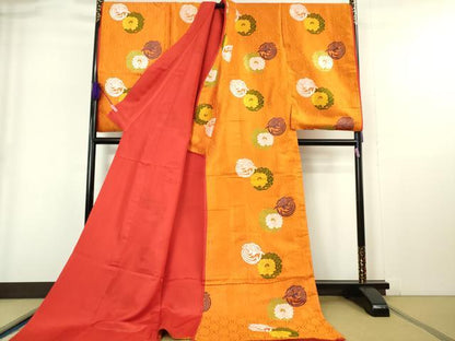 平和屋本店■希少　十二単　表着・打衣・五衣　唐織　鳳凰華丸文　逸品　DZAA5610kh5